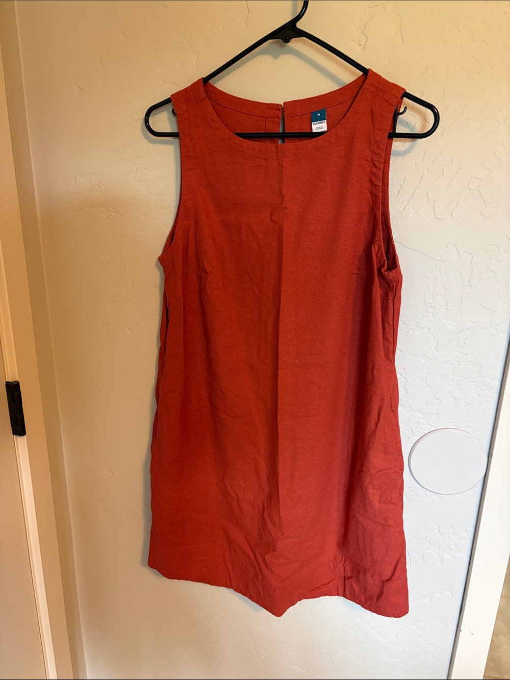Old Navy Rust Orange Midi Shift Dress